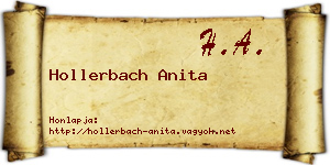 Hollerbach Anita névjegykártya